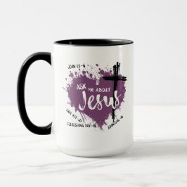 Taza PREGUNTAR SOBRE JESÚS Christian Gospel Scripture P