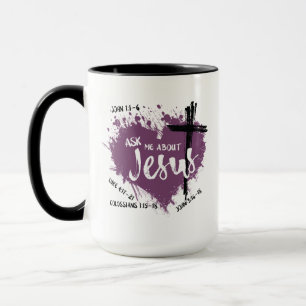 Taza PREGUNTAR SOBRE JESÚS Christian Gospel Scripture P