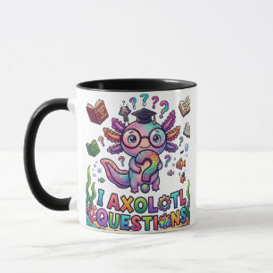 Taza Preguntas de Ajolote - Regalo divertido de graduac