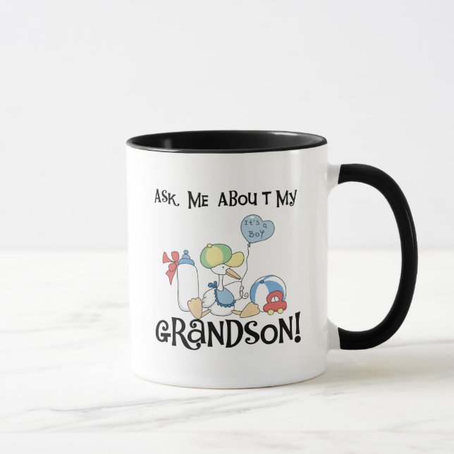Taza Pregunte por mis camisetas y regalos del nieto (Derecha)
