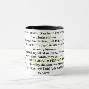 Taza Prejuicio cognitivo y disonancia de la realidad