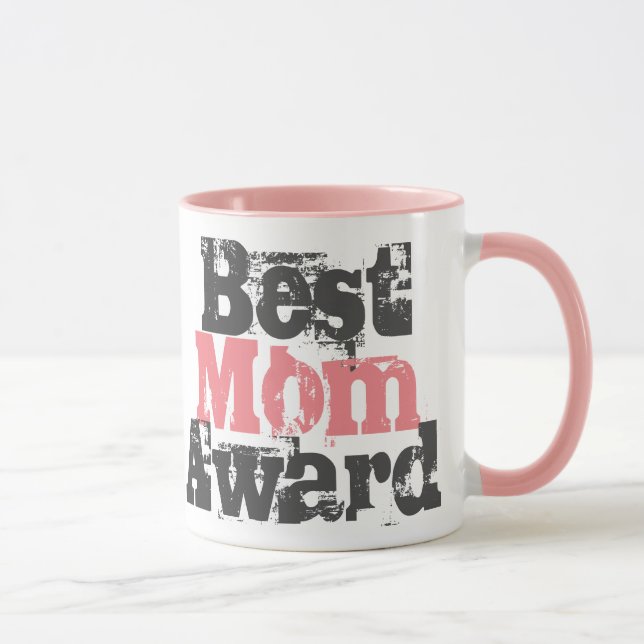 Taza Premio a la mejor mamá en rosa - tazón de café de  (Derecha)