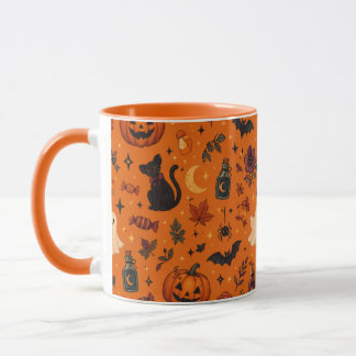 Taza Premium de Halloween – Calabazas, Fantasmas,