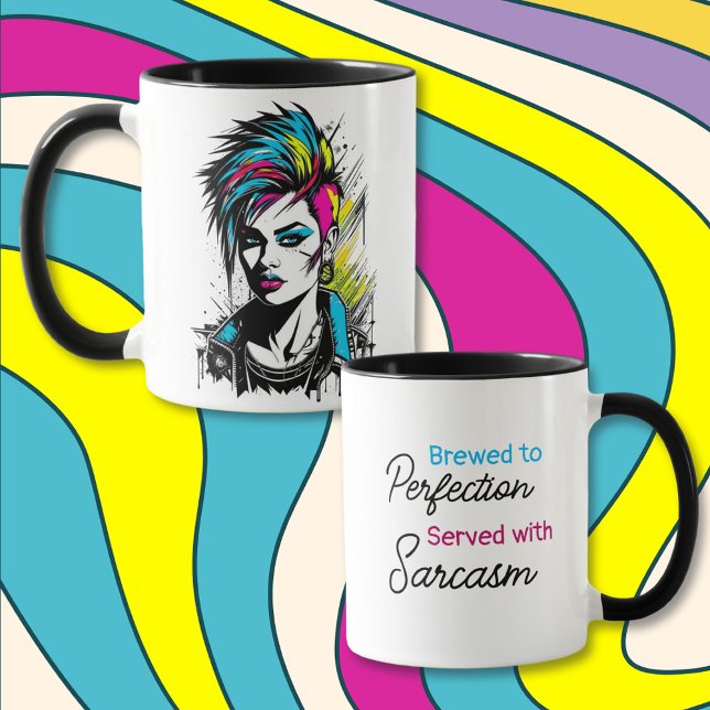 Taza Preparado a la perfección, servido con sarcasmo (Subido por el creador)