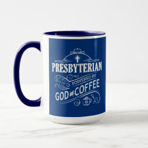 Taza Presbiteriano, impulsado por Dios y Café Mug