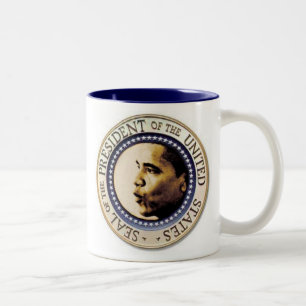 Taza presidencial del sello de Obama