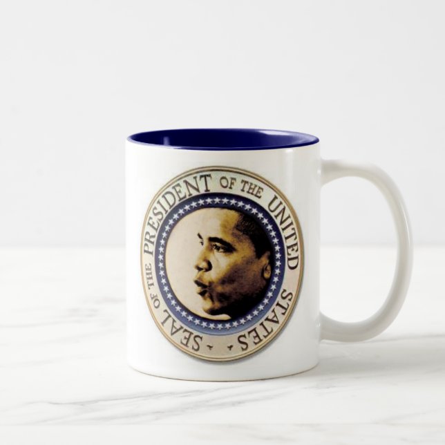 Taza presidencial del sello de Obama (Derecha)