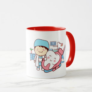 Taza Presidente de Dentista ilustrado