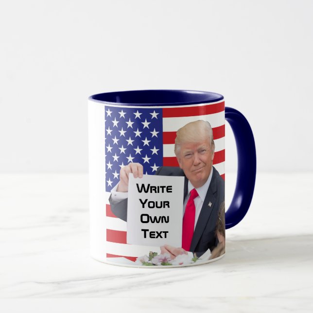 Taza Presidente Donald Trump - escriba su propio texto (Anverso derecho)