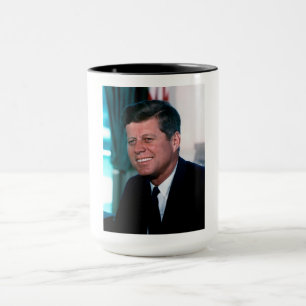 Taza Presidente estadounidense John F. Kennedy en la Of