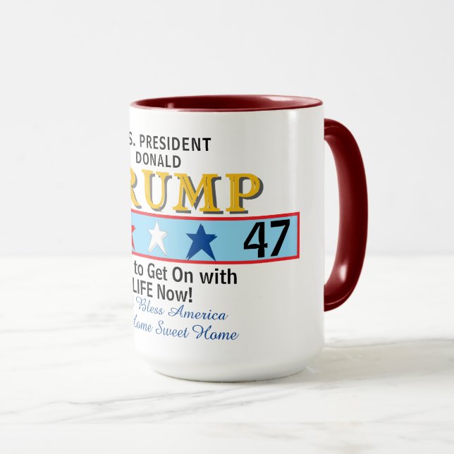 Taza Presidente Trump 45 47 (Anverso derecho)