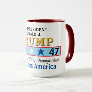 Taza Presidente Trump 45 47 Inauguración