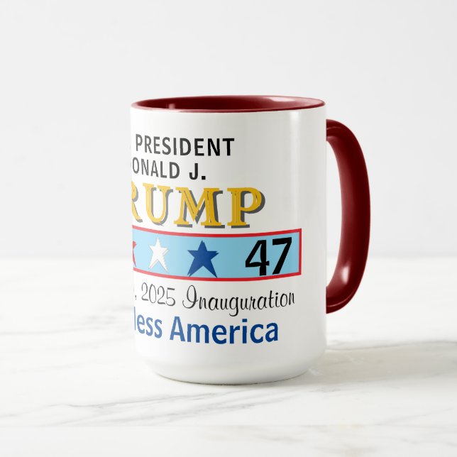 Taza Presidente Trump 45 47 Inauguración (Anverso derecho)