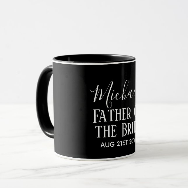 Taza PRESUPUESTO Bestman Groomsmen Regalos Black White (Anverso izquierdo)