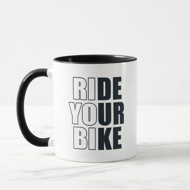 Taza presupuesto de ciclismo de montaña motivador (Izquierda)