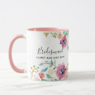 Taza PRESUPUESTO Novia Novia Regalos Florales Rosa