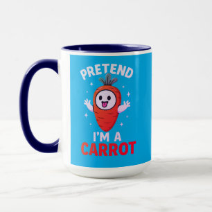 Taza Pretende que soy un fantasma de la zanahoria Vegan