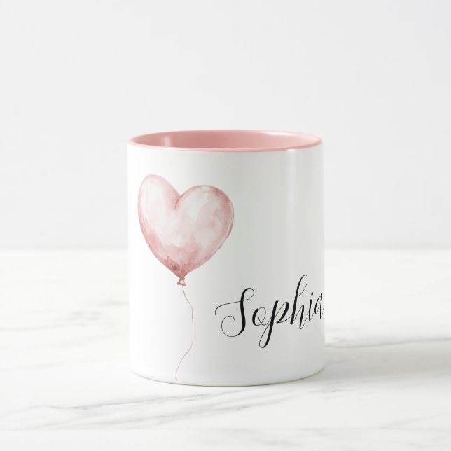 Taza Pretty Pink Heart Balloon (Centro)