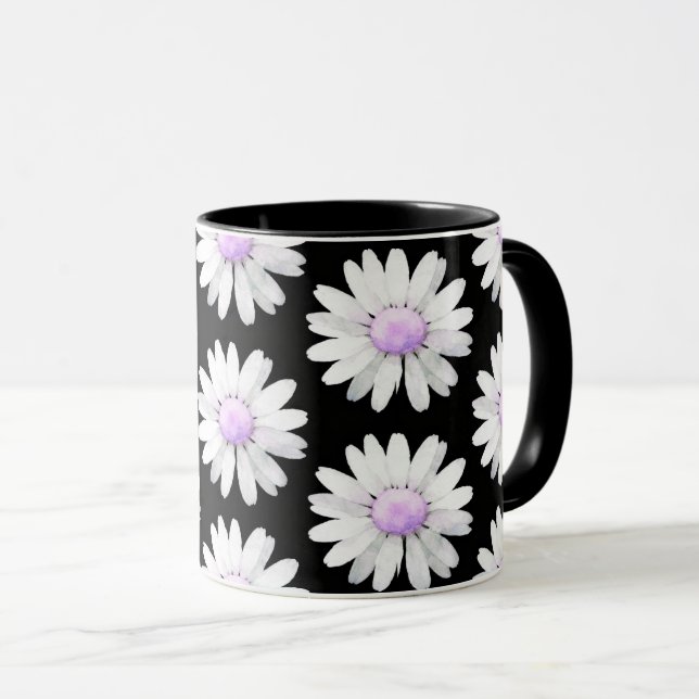 Taza Pretty Purple Dotted Daisy's (Anverso derecho)