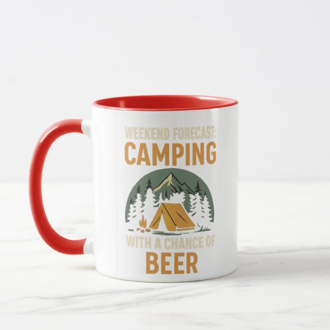 Taza Previsión de fin de semana camping con posibilidad (Izquierda)