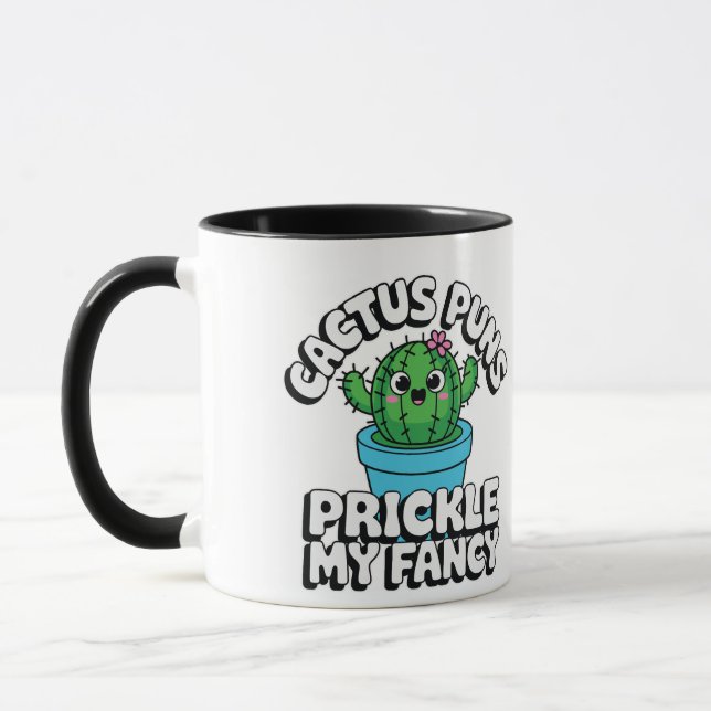 Taza Prickle My Fancy – Cute Cactus Chiste (Izquierda)