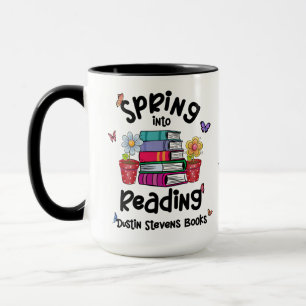 Taza Primavera Al Leer Libros De Dustin Stevens