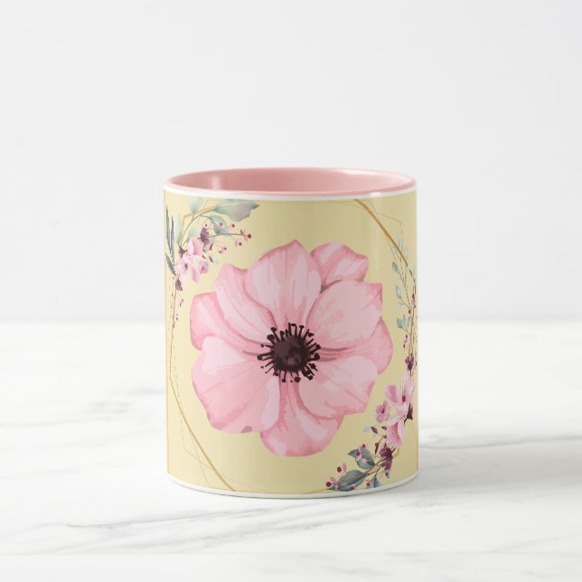 Taza Primavera de la naturaleza, arte gráfico floral sa (Centro)