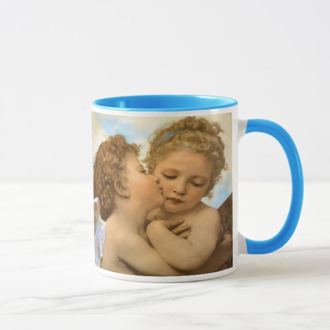 Taza Primer beso (detalle de ángel) de Bouguereau (Derecha)