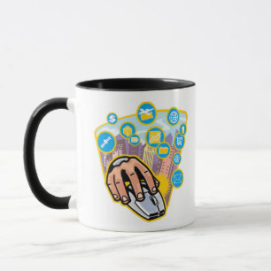 Taza Primer de la mano en ratón del ordenador