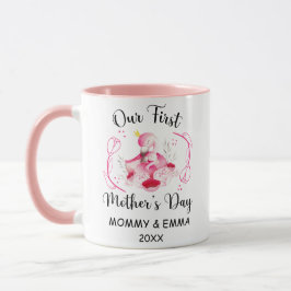 Taza Primer Día de la Madre personalizado 2025, nombres