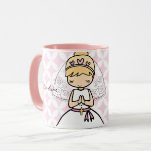 Taza Primer nombre rubio adorable del chica de la