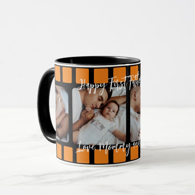 Taza Primer padre de un padre en una tira fotográfica (Anverso izquierdo)