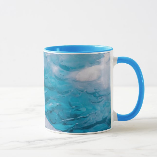 Taza Primer plano de hielo azul (Derecha)