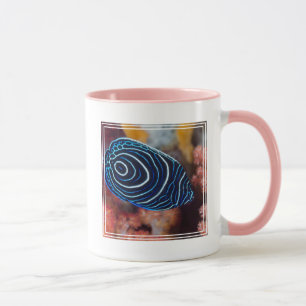 Taza Primer plano de pez ángel emperador