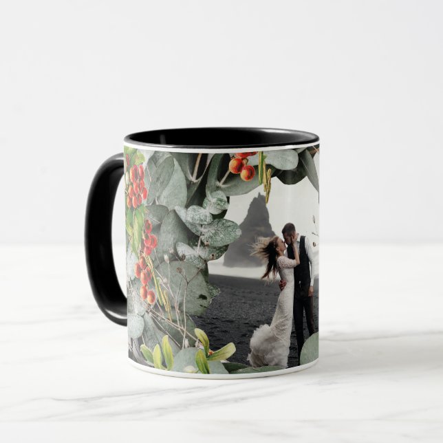 Taza Primera Navidad casada como Sr. y Mrs. Photo (Anverso izquierdo)