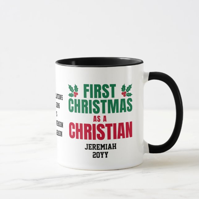 TAZA PRIMERA NAVIDAD COMO NUEVA CREENCIA CRISTIANA (Derecha)