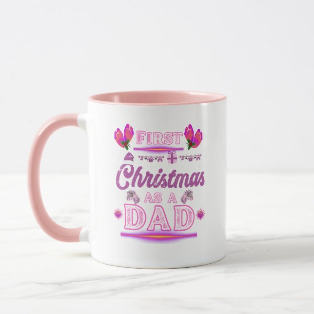 Taza Primera Navidad como Papá de una Bebé Niña (Izquierda)