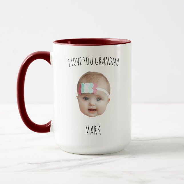 Taza Primera Vez Abuela Te Amo Abuela Bebé (Izquierda)