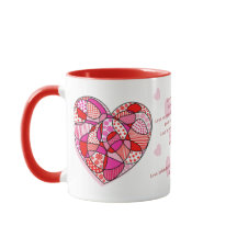 Primero Corinthians 13 Love Verses Heart Mug