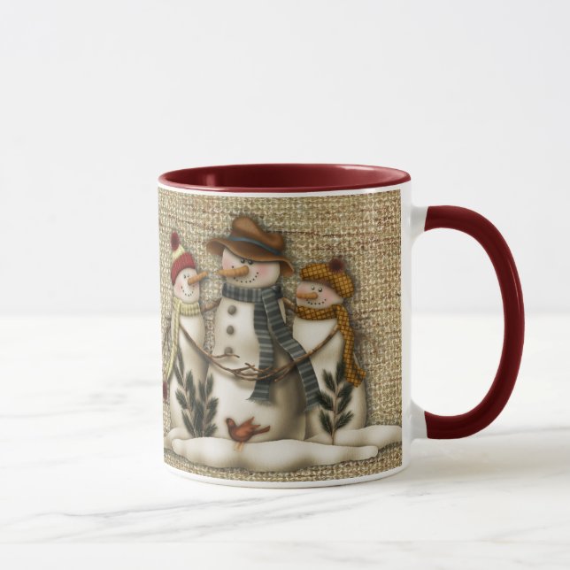 taza primitiva del muñeco de nieve (Derecha)