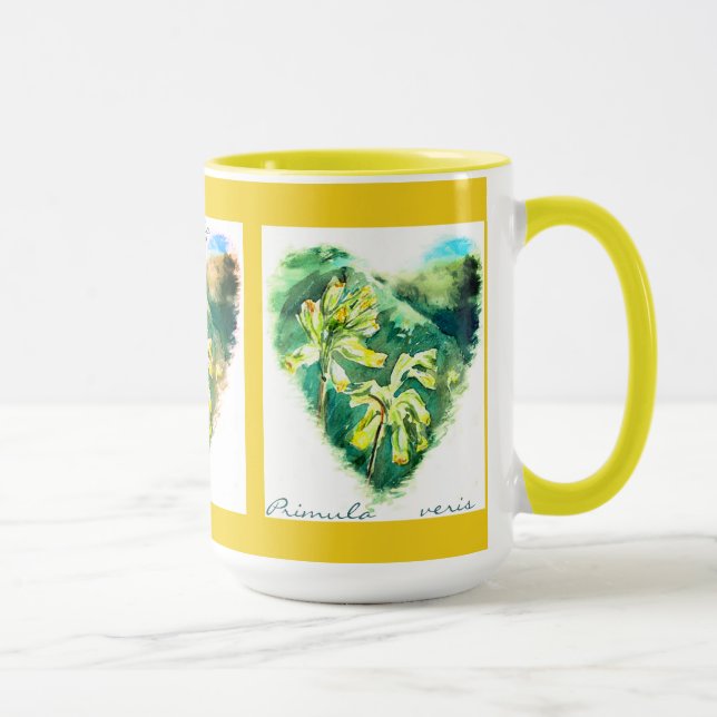 Taza Primula veris Green Heart Cowslip (Derecha)