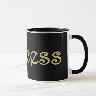 Taza Princesa Black y oro personalizados