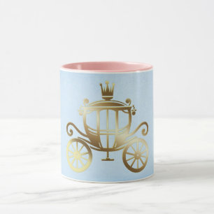 Taza Princesa elegante del libro de cuentos azul de la