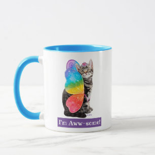 Taza Princesa Kitten, mariposa arco iris