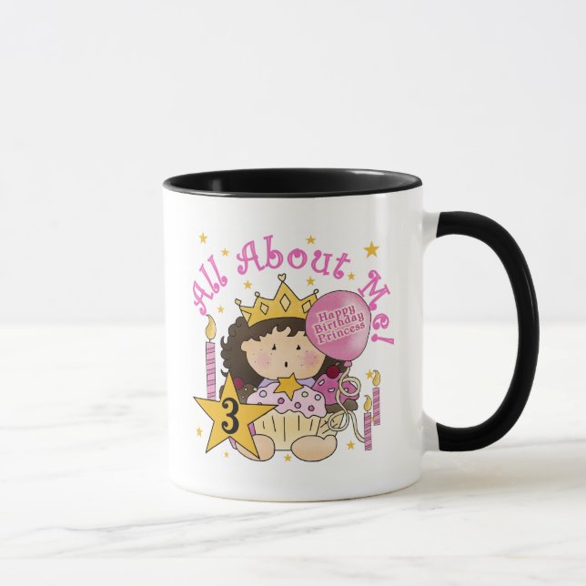 Taza Princesa todo sobre mí camisetas de cumpleaños 3 (Derecha)