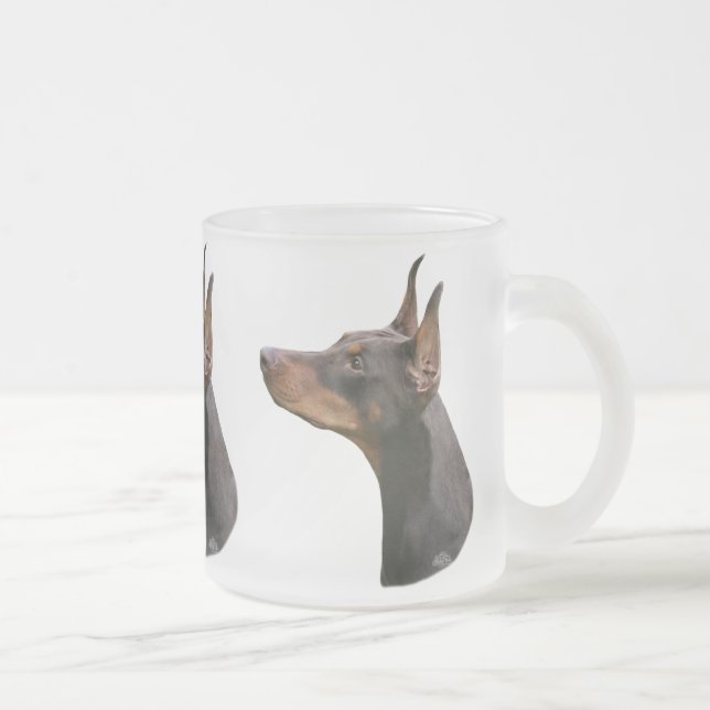 Taza principal roja/marrón del pinscher del (Derecha)