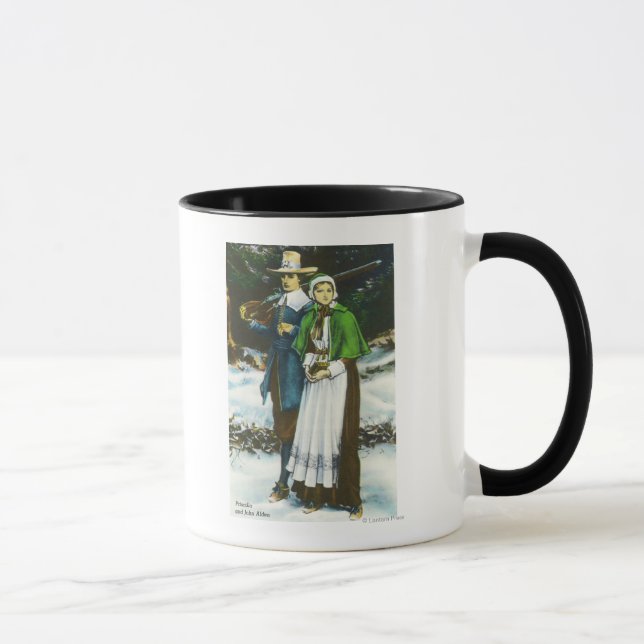 Taza Priscilla y John Alden Scene (Derecha)