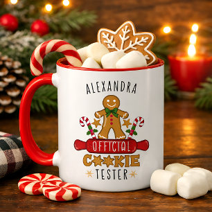 Taza Probador Oficial de Galletas Nombre Personalizado