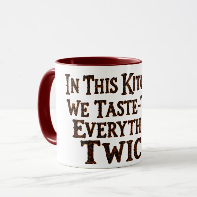 Taza Probar Todo Dos Veces (Anverso izquierdo)