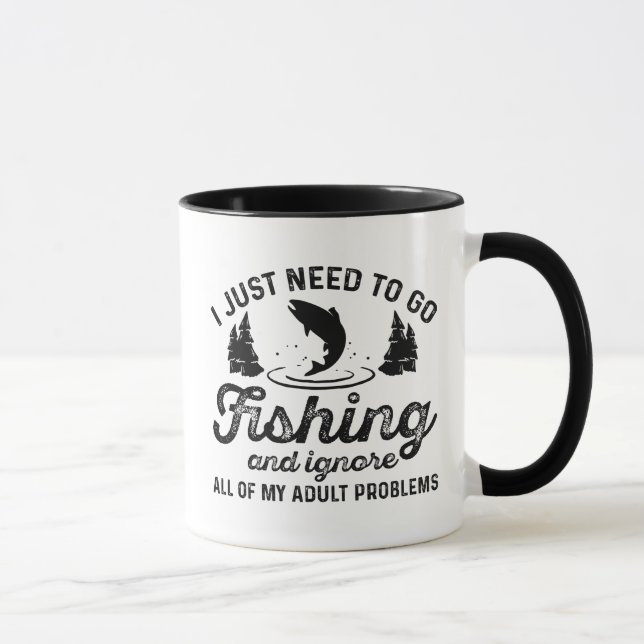Taza Problemas de pesca de adultos (Derecha)